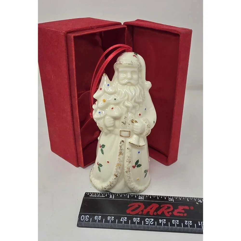 Santa Claus Formalities Baum Bros Holly Collection Porcelain Figurine Ornament